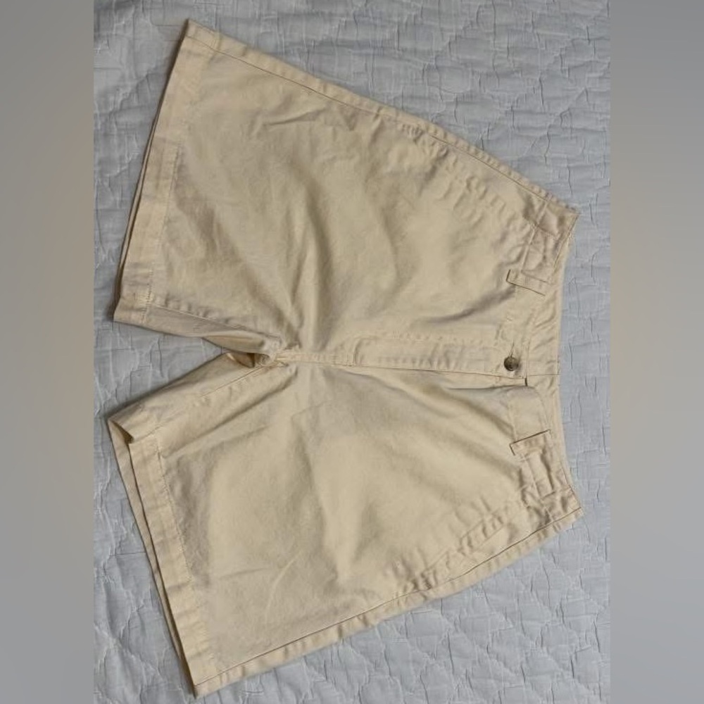 L.L. Bean High-Waist Women's Shorts in butter yellow